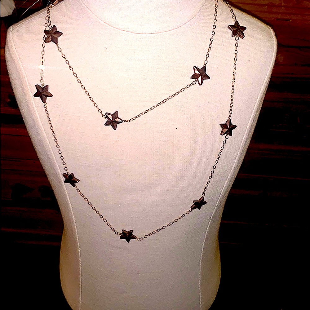 Vintage Boho Celestial Star necklace